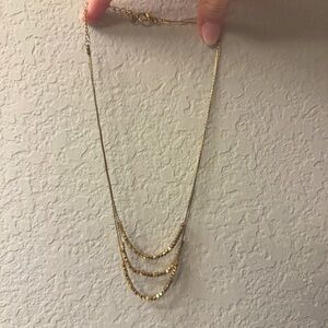 3 Layer Gold Beaded Necklace